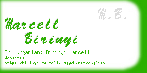 marcell birinyi business card